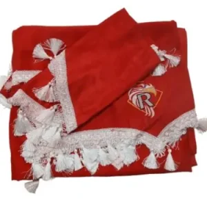 Vedd meg most Függöny szett ágy elé+dekor rojt Piros-fehér