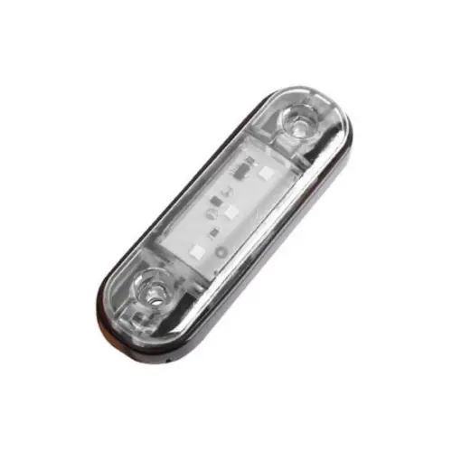 Bestseller 3 LED-es helyzetjelző gumiágyban 12/24V Fehér